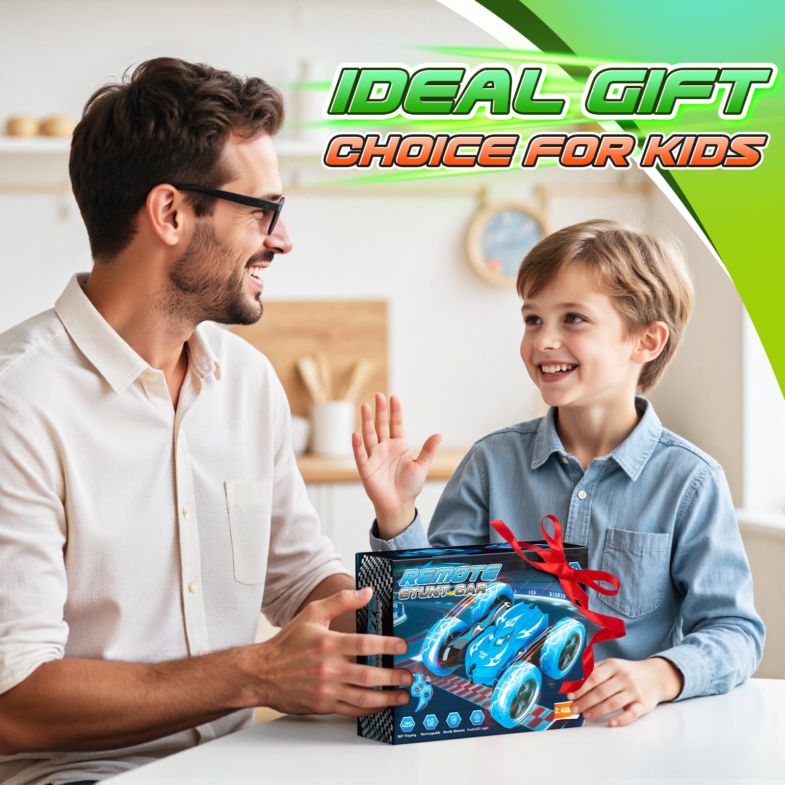 Excitobo RC car durable ABS body endsures crashes.