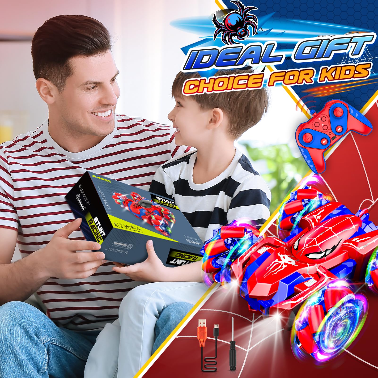 Excitobo RC car suitable for indoor and outdoor use for versatile play.