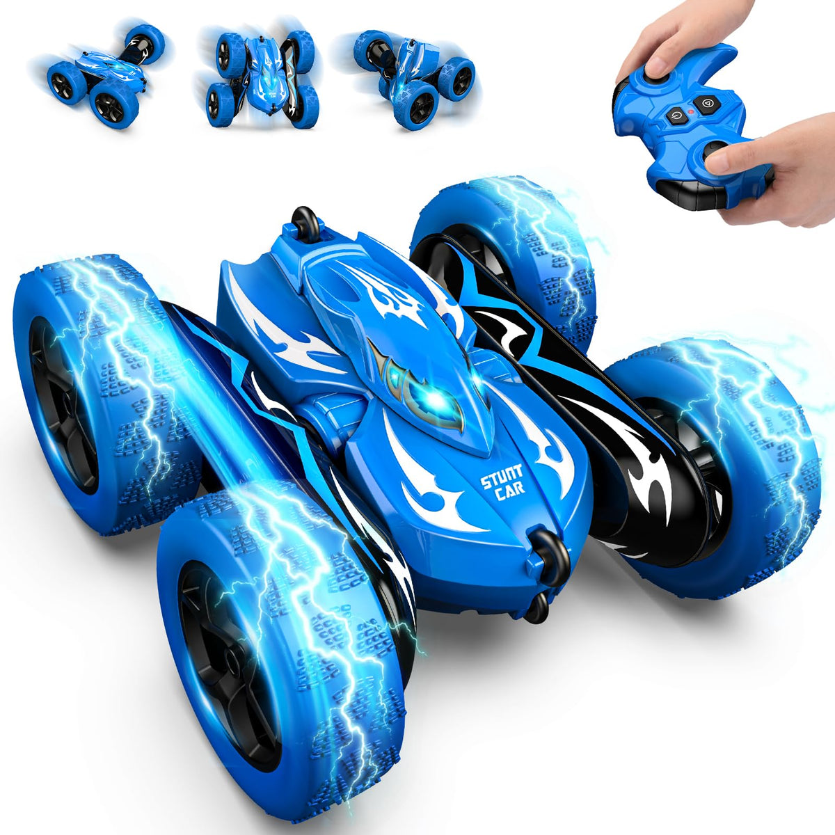 Excitobo remote control car front view for easy grip and confident steering.