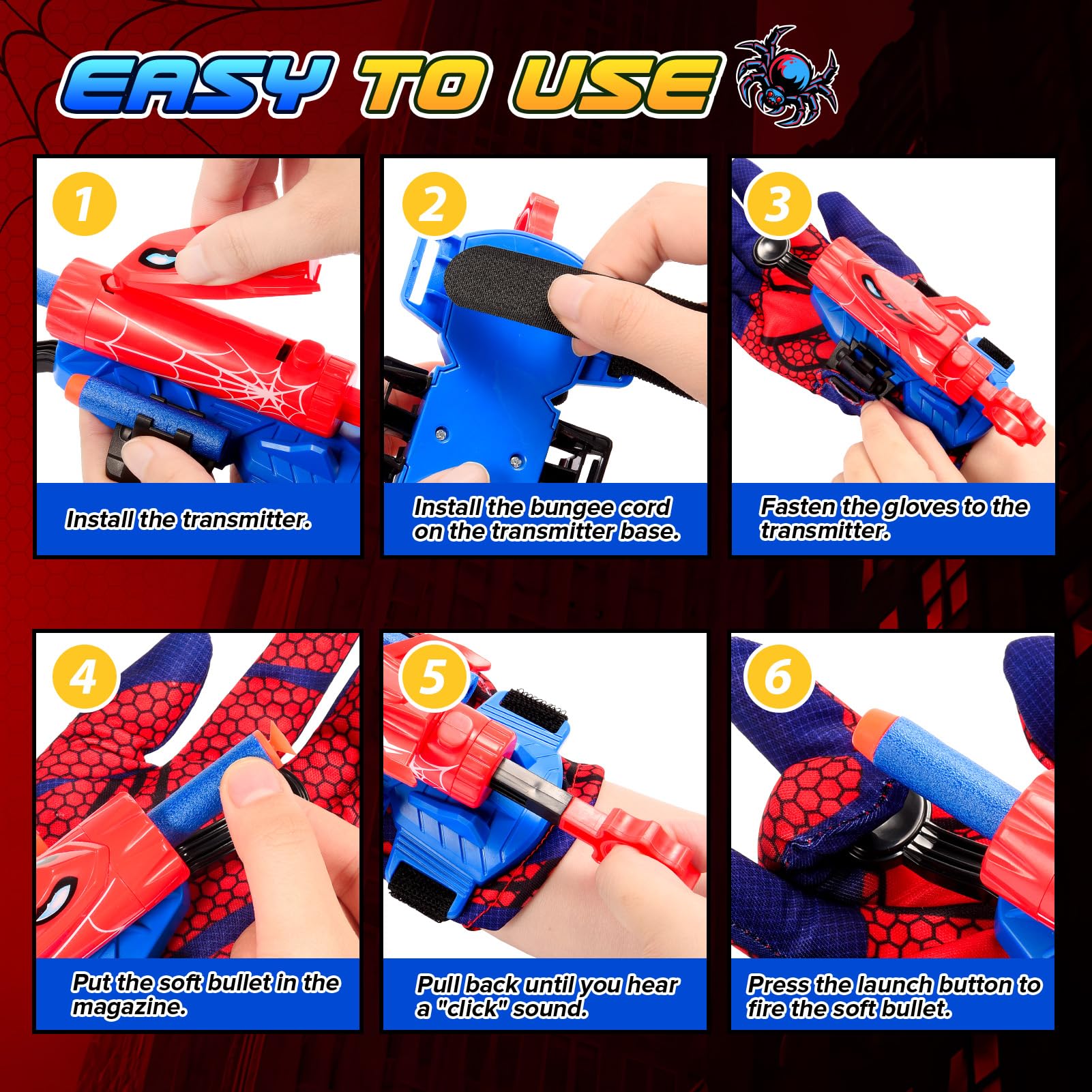 Excitobo suction darts, reusable targets for quick replays and easy landings.