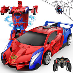 Excitobo Transform RC Car front view shows vehicle-to-robot design for engaging play.