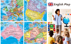 Exerz political map globe shows countries and capitals for study