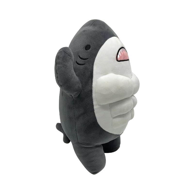 EXIGENT shark plush in premium fabric offers kid-friendly portable companionship
