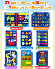 Exorany Busy Board color sorting and shapes supports early math and visual matching.