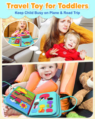 Exorany Busy Board features fine motor activities to strengthen little fingers.