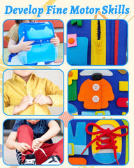 Exorany Busy Board foldable design enables two kids to play together.