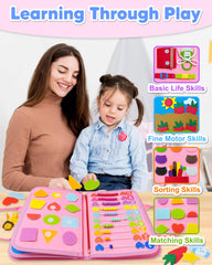 Exorany Busy Board travel-friendly design fits car or plane playtime