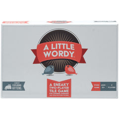 Exploding Kittens A Little Wordy box front fuels quick two-player word play.