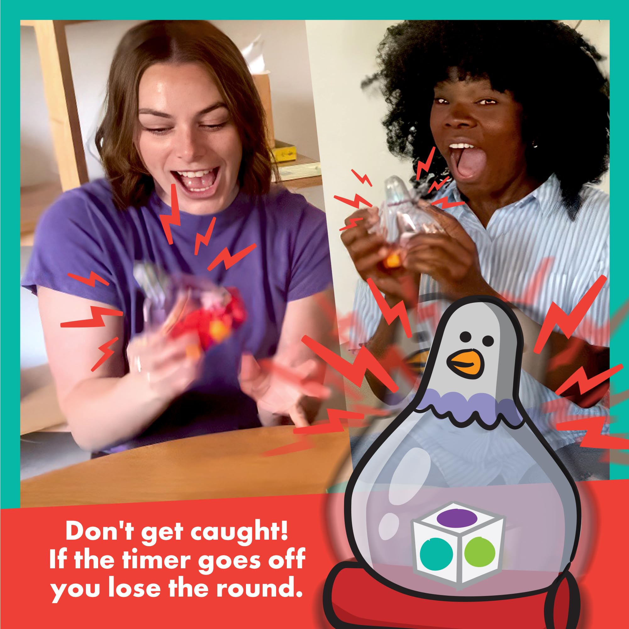 Exploding Kittens Box Art Exploding Pigeon packaging ready for gifting