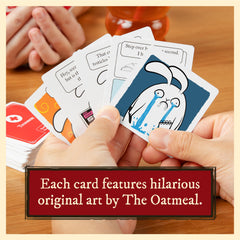 Exploding Kittens Horrible Therapist players enjoying a chaotic game night.