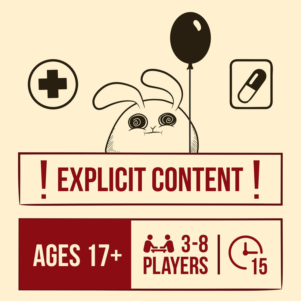 Exploding Kittens Horrible Therapist compact box suits travel and game nights.