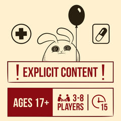 Exploding Kittens Horrible Therapist compact box suits travel and game nights.