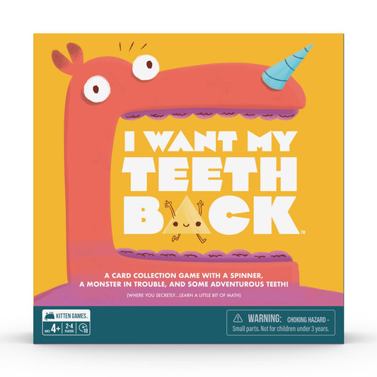Exploding Kittens I Want My Teeth Back spinner for quick, engaging rounds