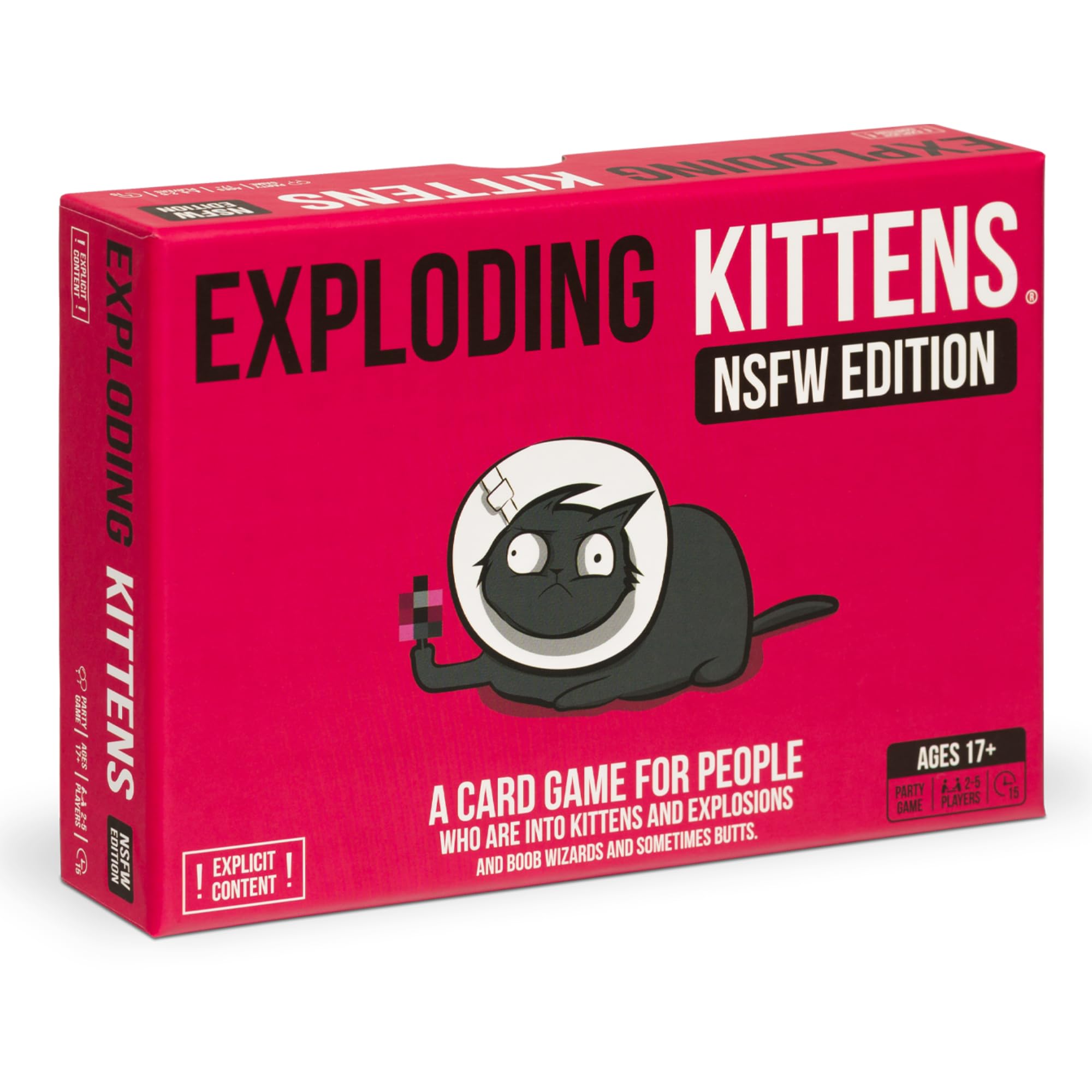 Exploding Kittens NSFW Edition card play scene, ideal for bold party nights.