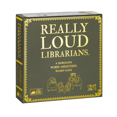 Exploding Kittens Really Loud Librarians game board for fast word battles during family game night