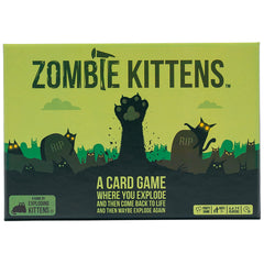 Exploding Kittens Zombie Kittens cover art inviting undead chaos and family fun