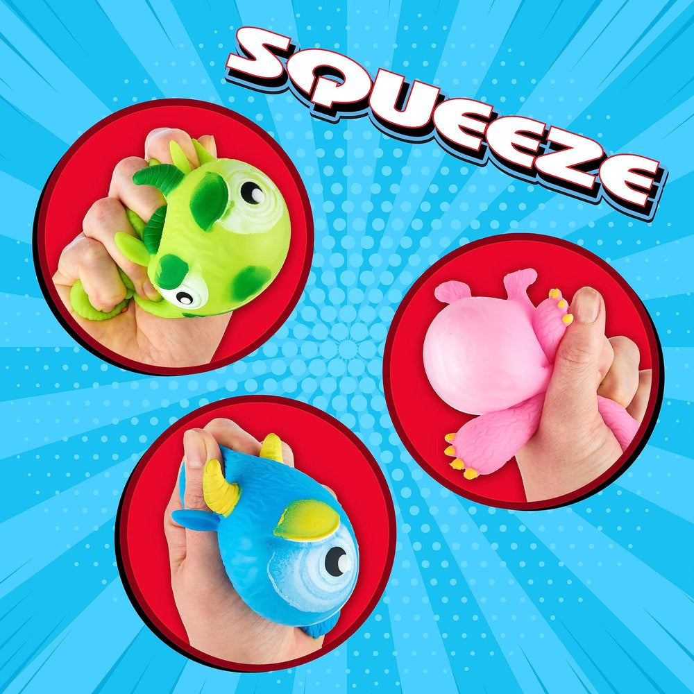 EXPRESSIONS monster arms and legs stretch for extended tactile play.