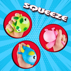 EXPRESSIONS monster arms and legs stretch for extended tactile play.