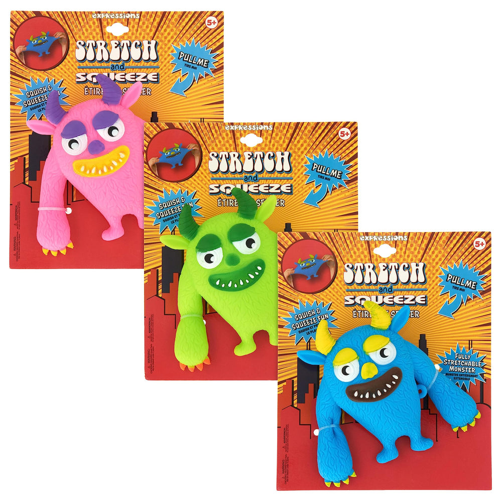 EXPRESSIONS 3pc gift-pack monster squishies make great party favors.
