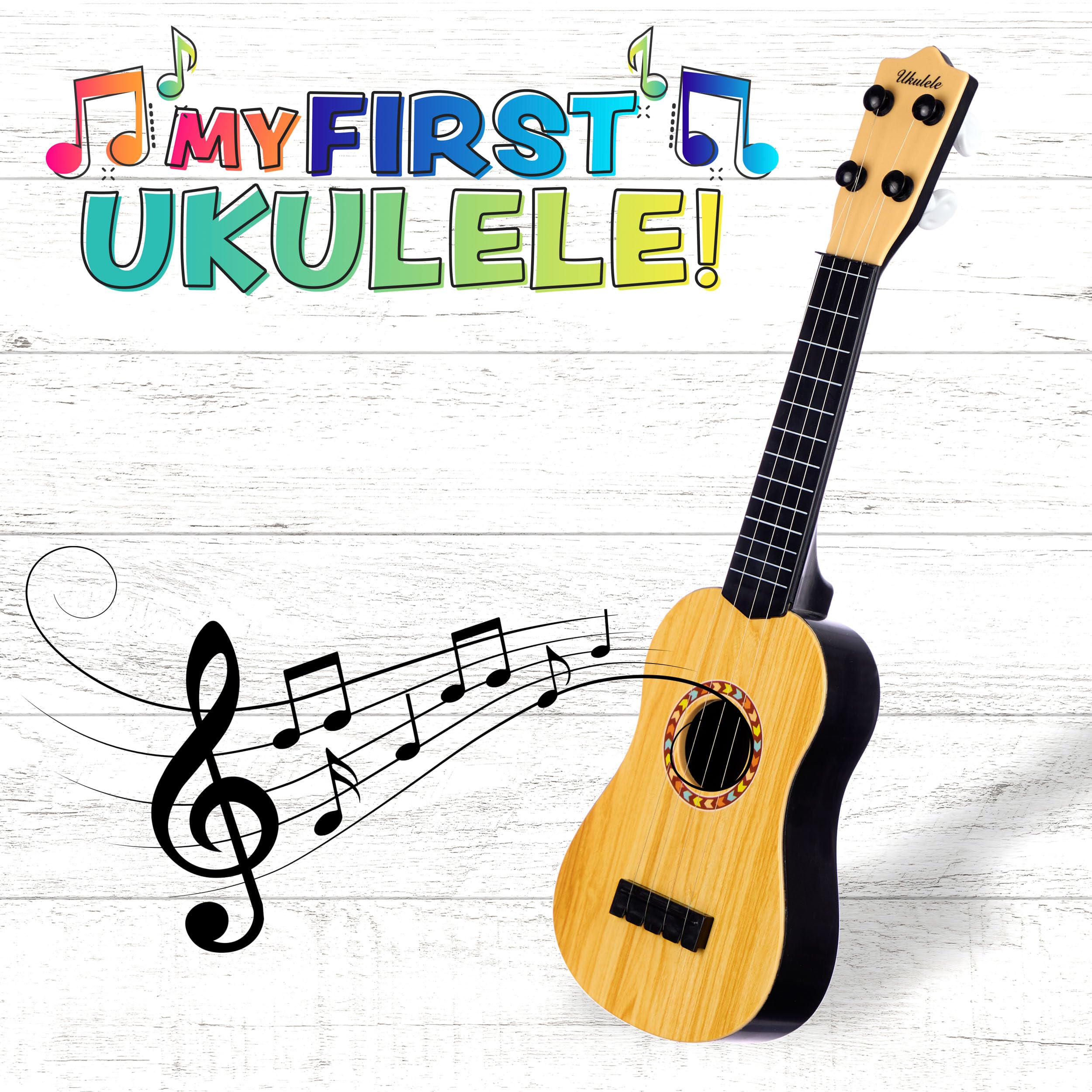 EXPRESSIONS My First Ukulele hands on strings for simple melodies.