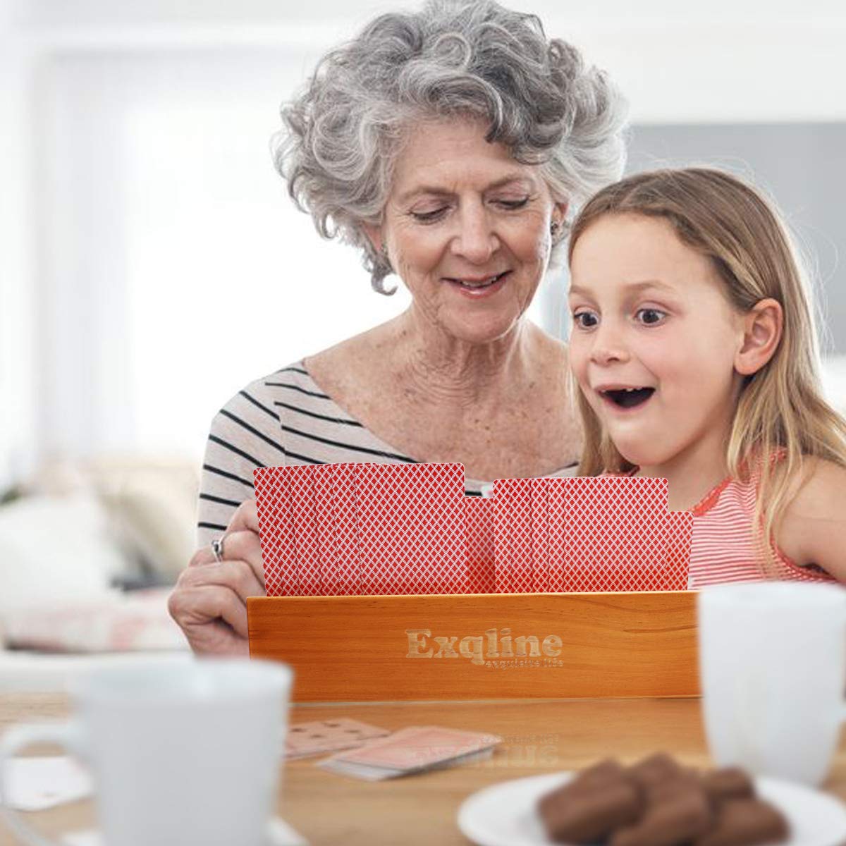 Exqline compatible with Bridge Canasta UNO for group card games.