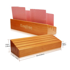 Exqline card holder anti-slip base keeps cards steady on the table.