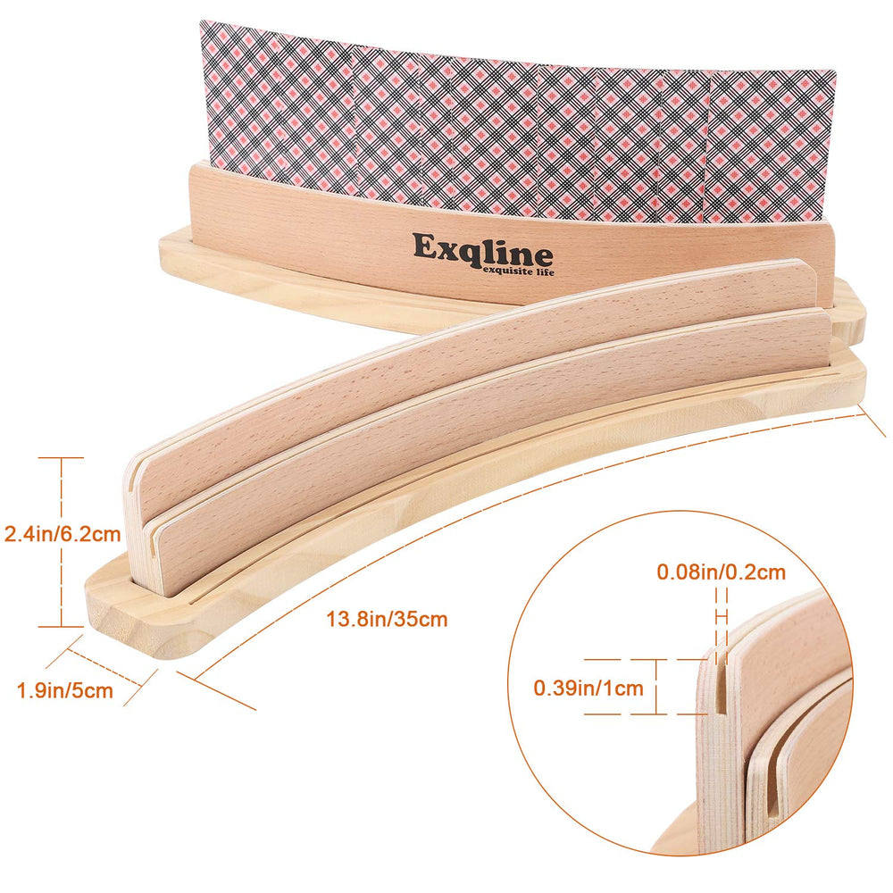 Exqline curved wooden card holder in use during a bridge game