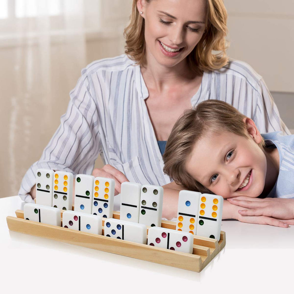 Exqline 8-pack domino trays suitable for Chickenfoot and other games.