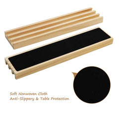Exqline domino racks with soft felt bottom protect the table.