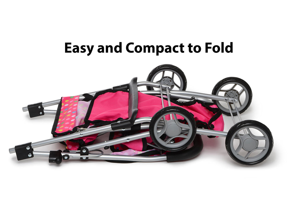 Exquisite Buggy cushioned doll bed for cozy naptime moments