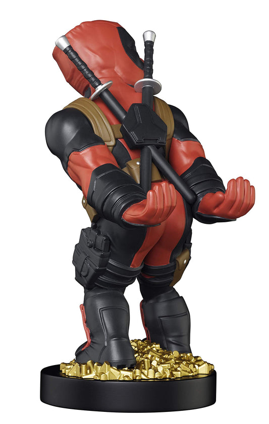Exquisite Gaming Deadpool 8.5-inch figure supports devices on desks.