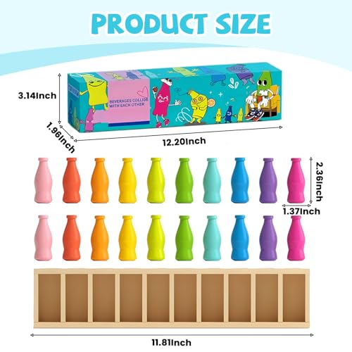Exrroh bottle color matching action for kids and adults at gatherings.