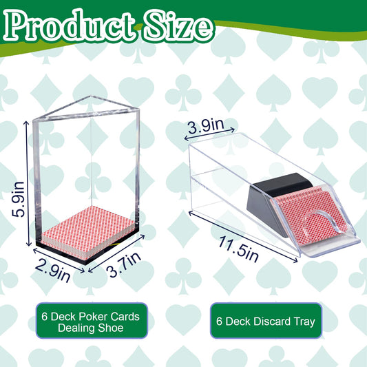 Extguds dealing shoe and discard tray enable smooth card handling