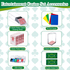 Extguds six-deck cards support varied blackjack and poker sessions