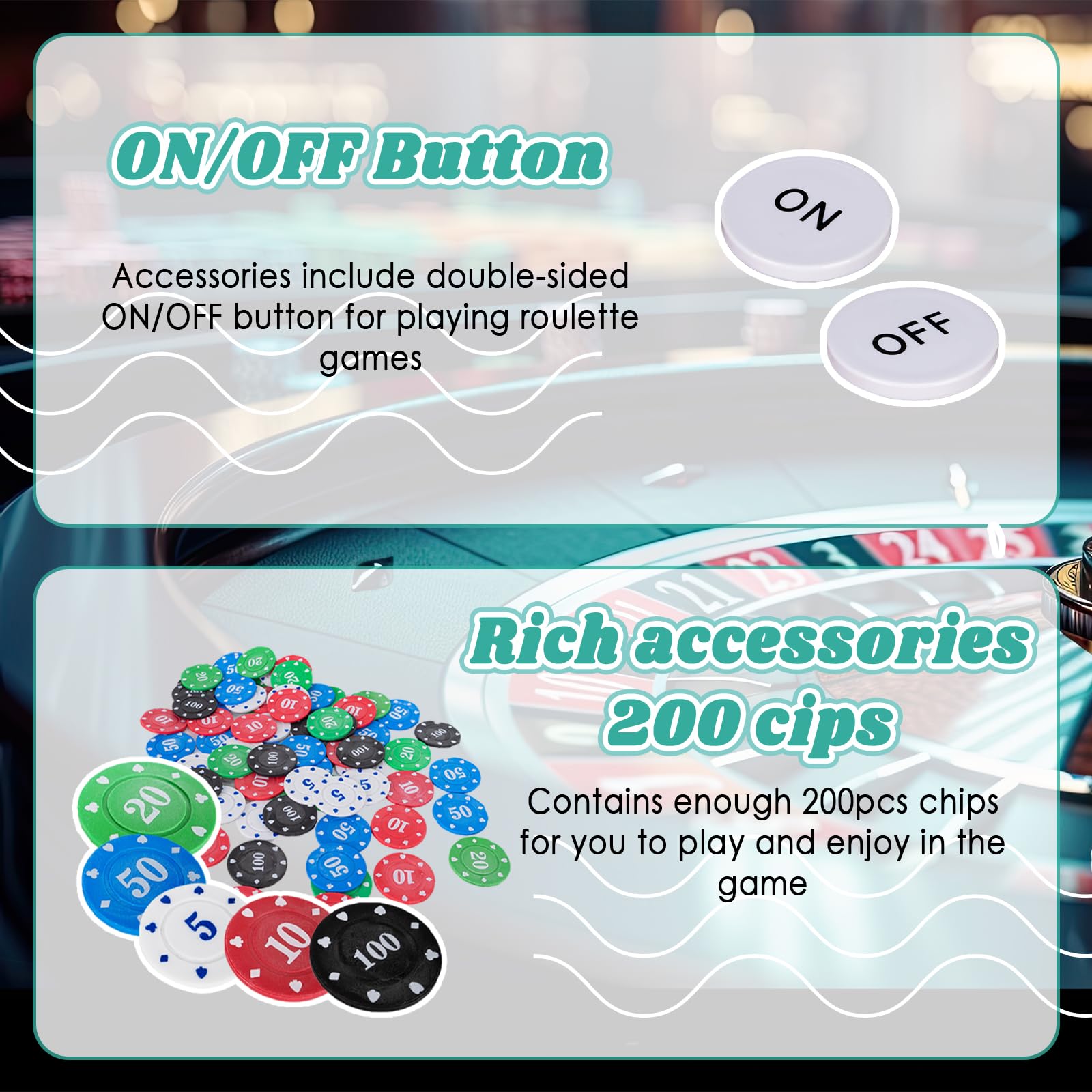 Extguds roulette marker clearly tracks bets.
