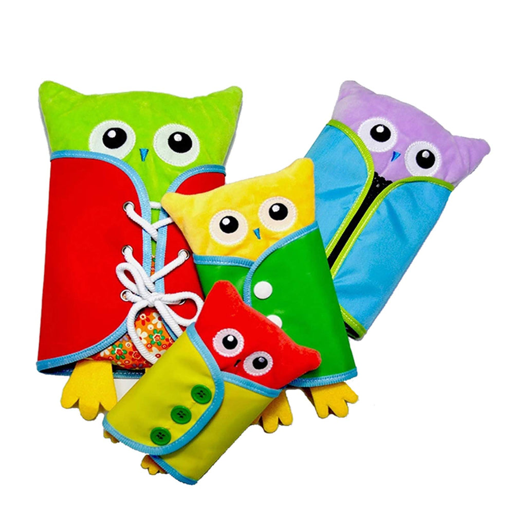 Extpro Owl Dress Doll button practice supports fine motor skills during dressing play.