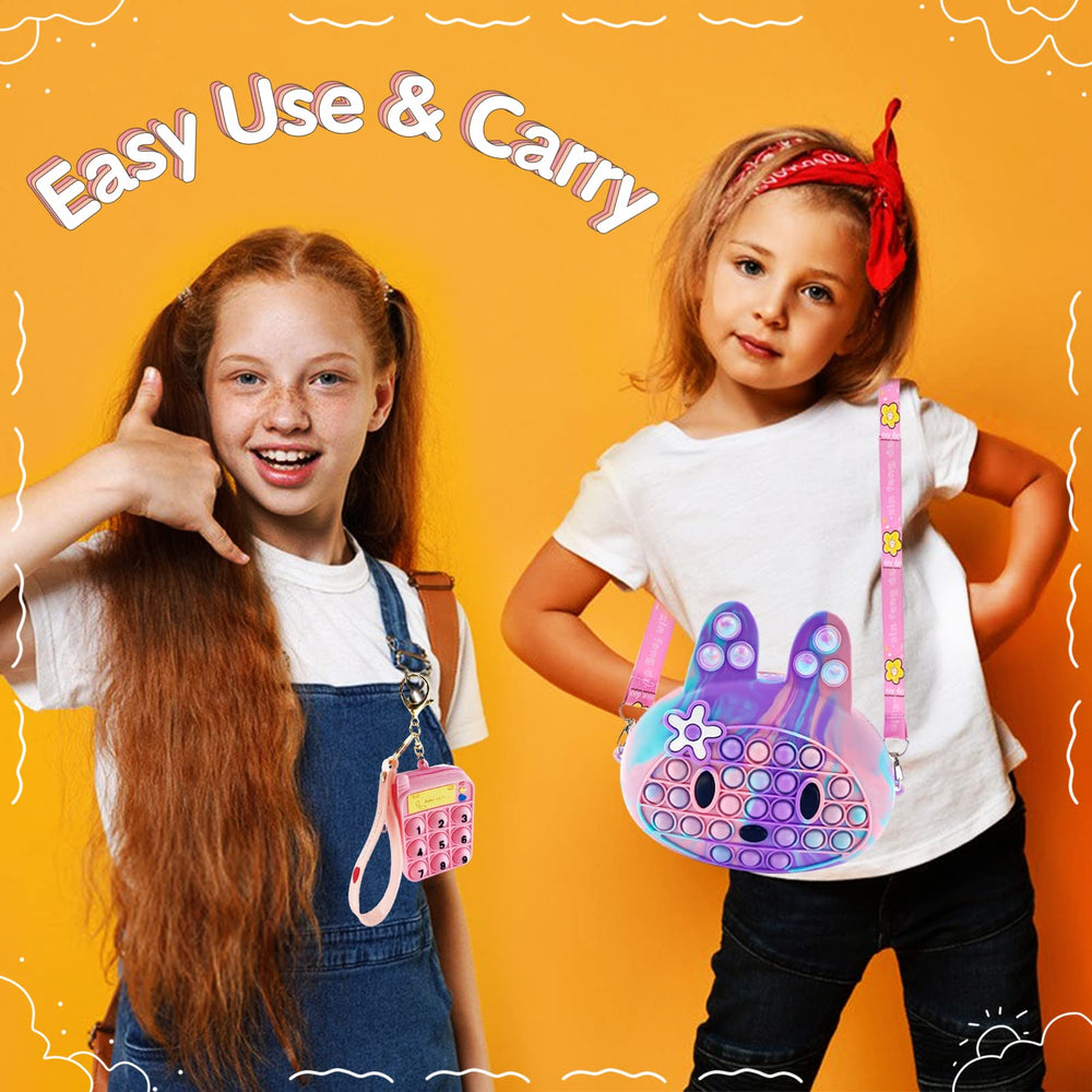 Exun Pop pop tubes providing tactile fidget play during travel