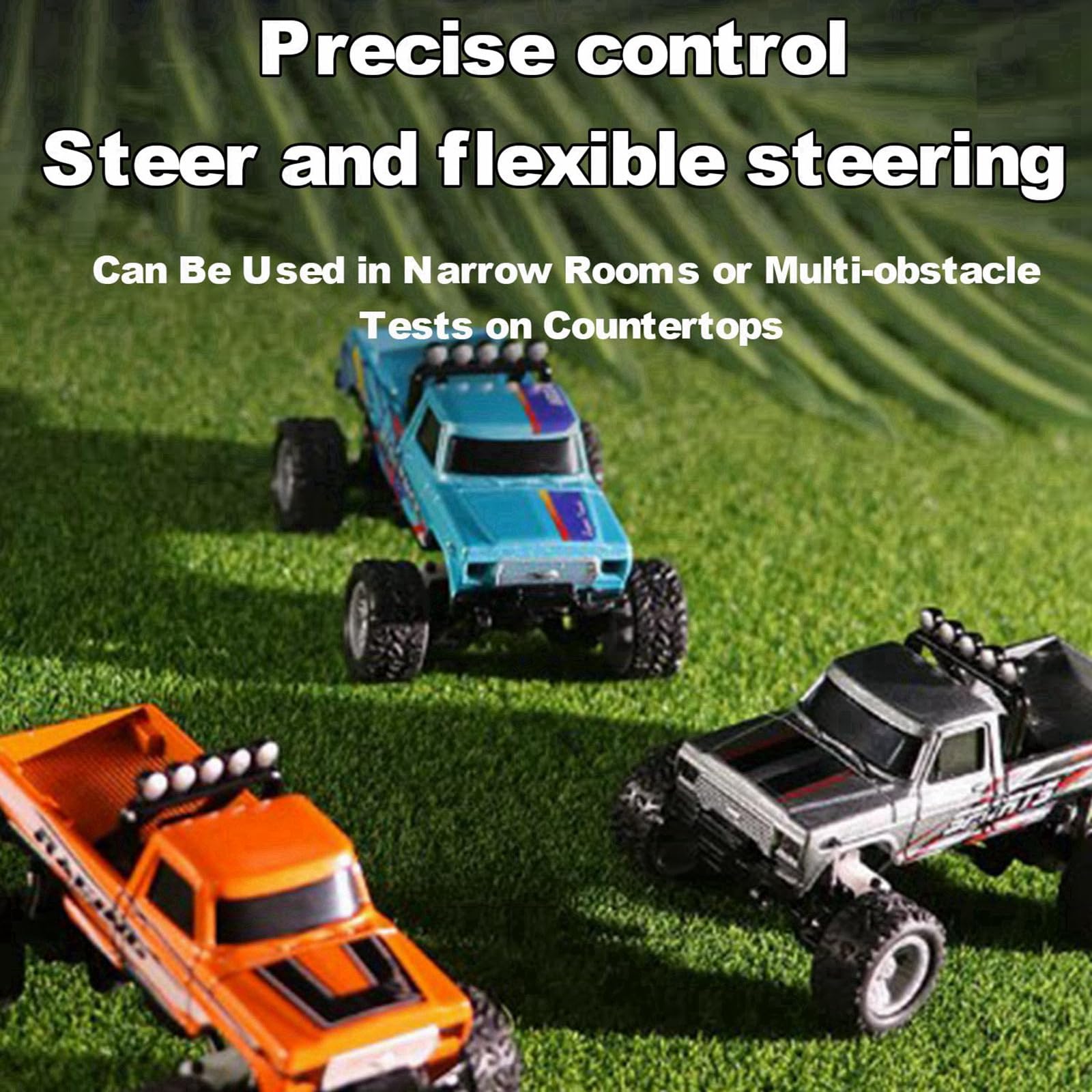 EXVQMU Mini RC Car durable alloy shell withstands bumps during outdoor adventures.