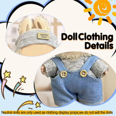Eyancotoi Style5 suspenders finalize a playful 17 cm doll ensemble.