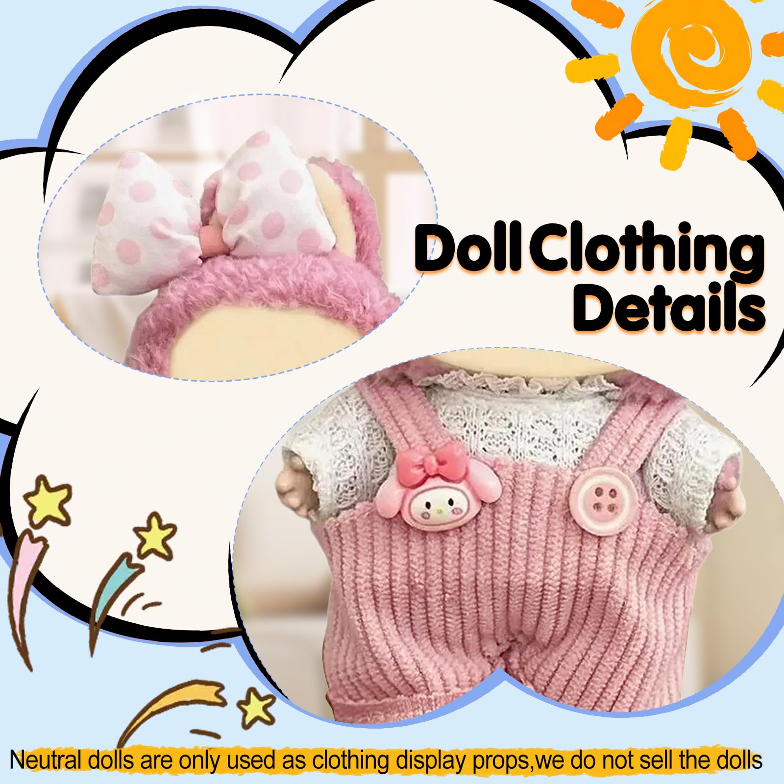 Eyancotoi Style 8 doll outfit accessories for versatile daily looks.