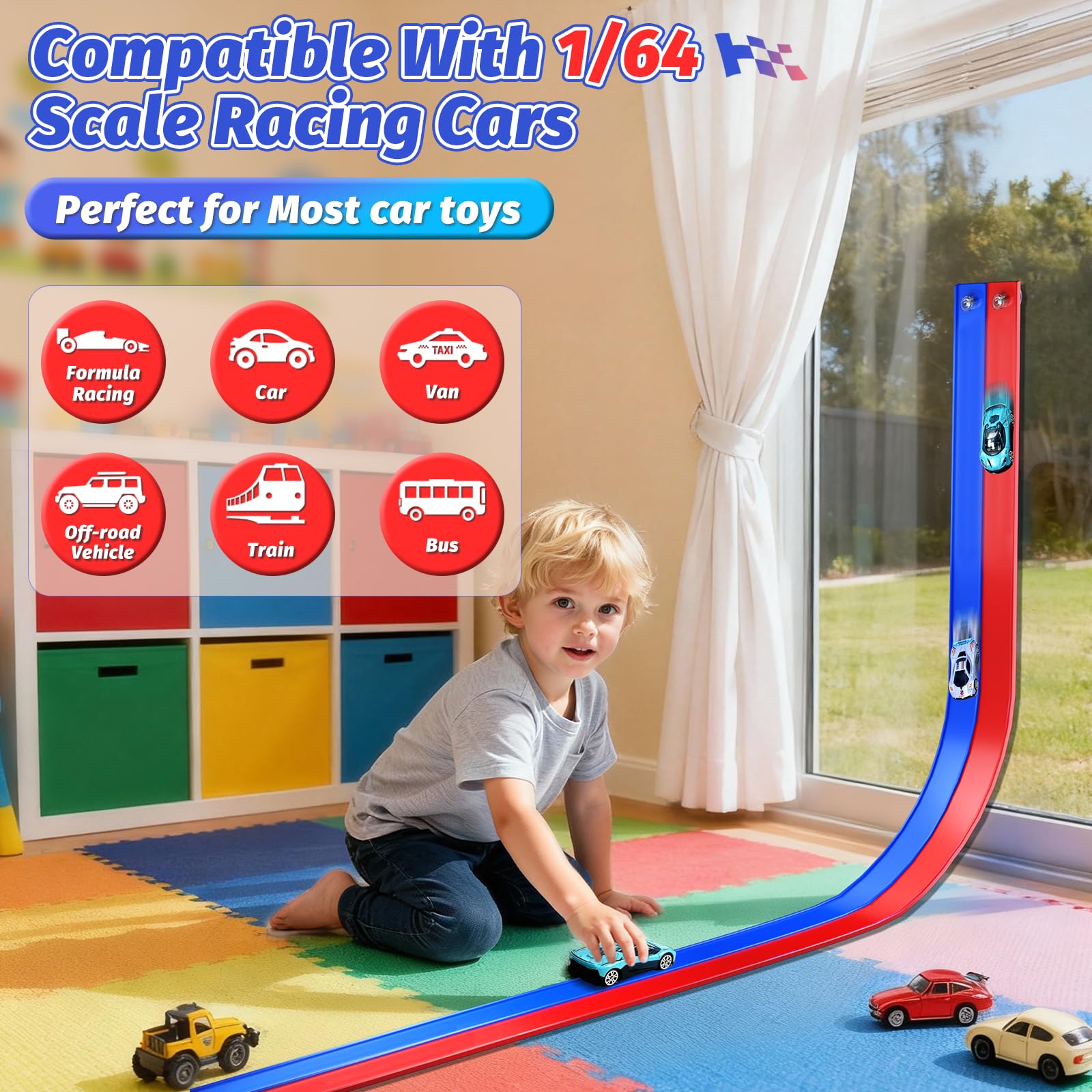 EYEFEAT compatible with 1:64 scale cars for familiar toy collections