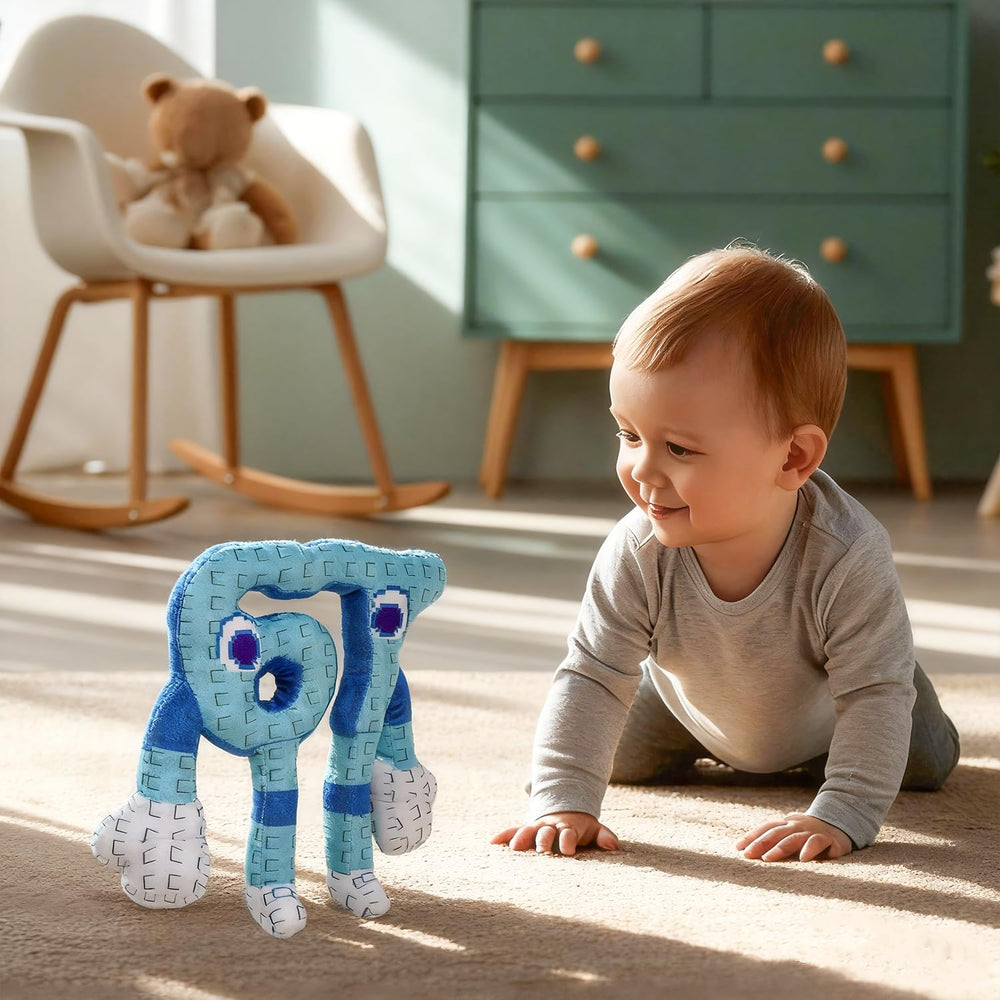 EYJVAF 67 plush toy shown in a display-ready 10-inch form on a shelf.