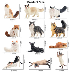 EYSCOTA cat figurines crafted from durable PVC for lasting use.