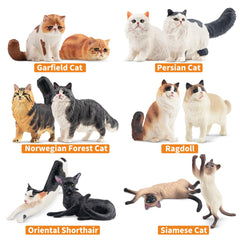 EYSCOTA cat figurines with hand painted faces invite storytelling.