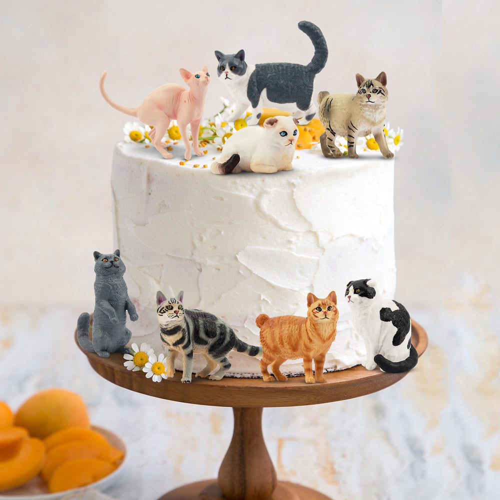 EYSCOTA Scottish Fold cat figurine with distinctive ears for storytelling.