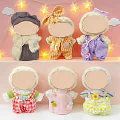 Ezcora 17cm doll dress-set closeup showcases quality stitching and fabrics.