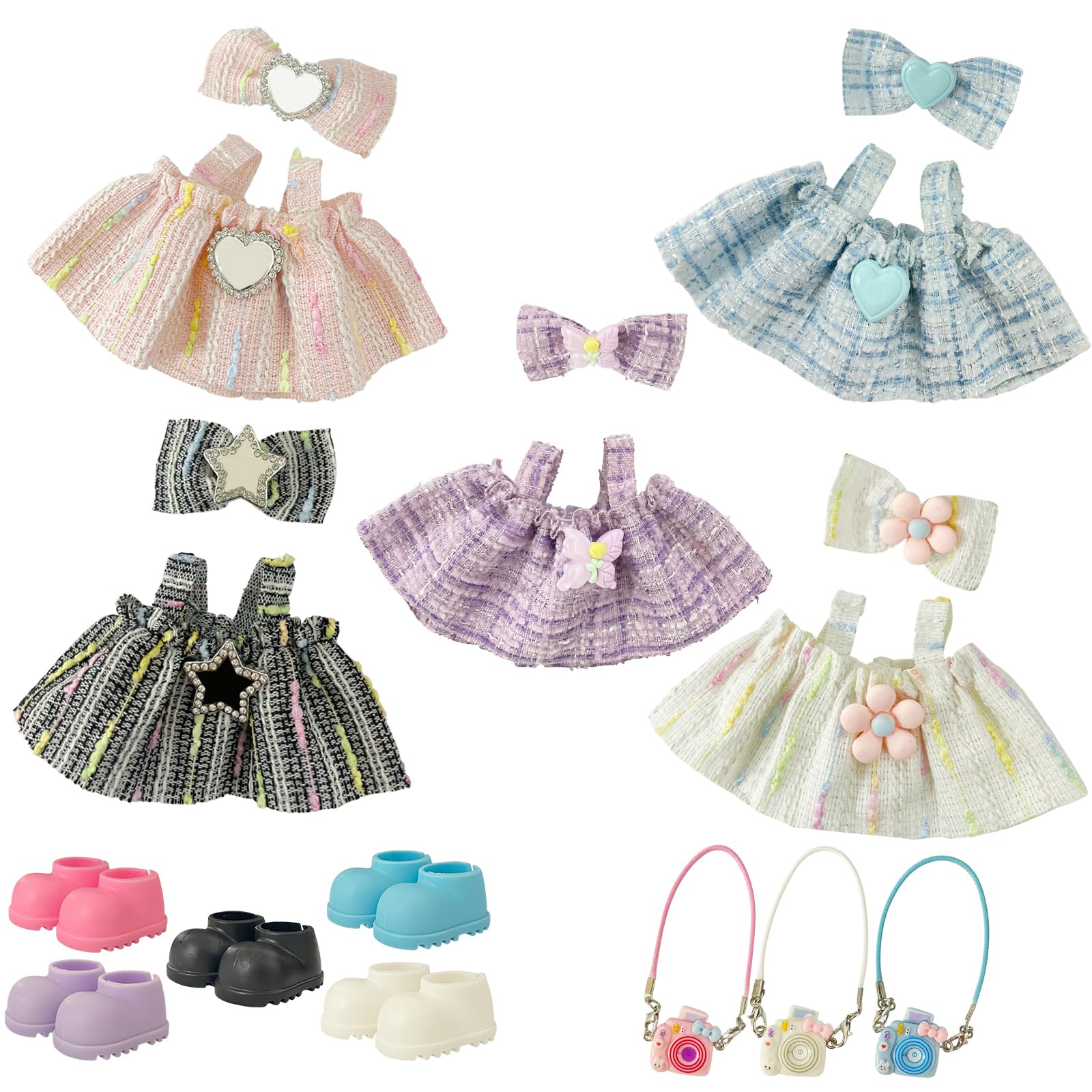 Ezcora 17cm doll princess dress outfit 1 for imaginative play and display.