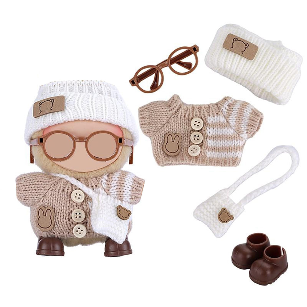 Ezcora knit shoes completing the 17cm doll wardrobe with snug fit.