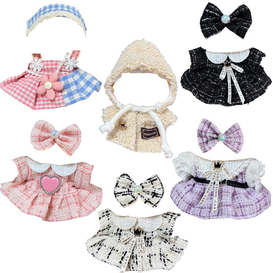 Ezcora doll dress and hat outfit for stylish 17cm playtime