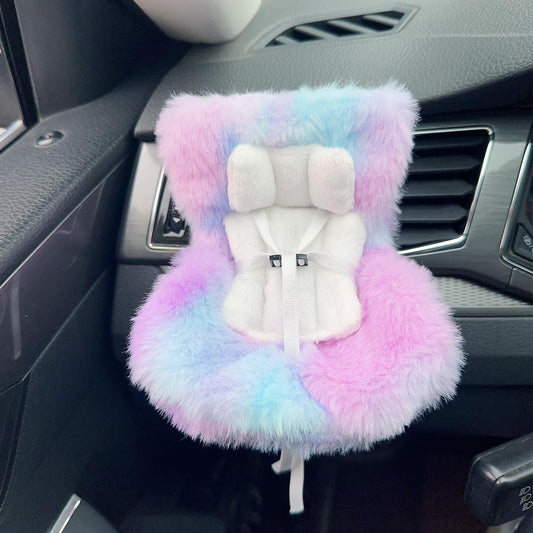 Ezcora doll car seat with air vent clip secures 10-17 cm dolls on rides.